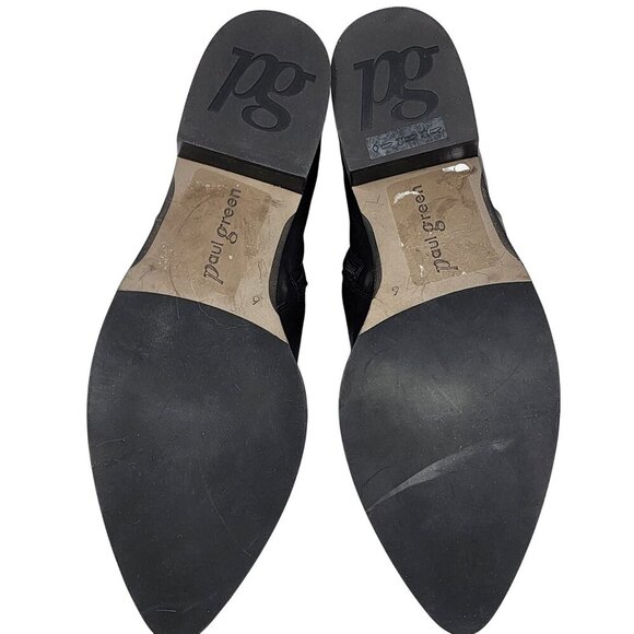 Paul Green Black Leather Ankle Boots With Side Zipper Closure US 8 - Picture 9 of 14